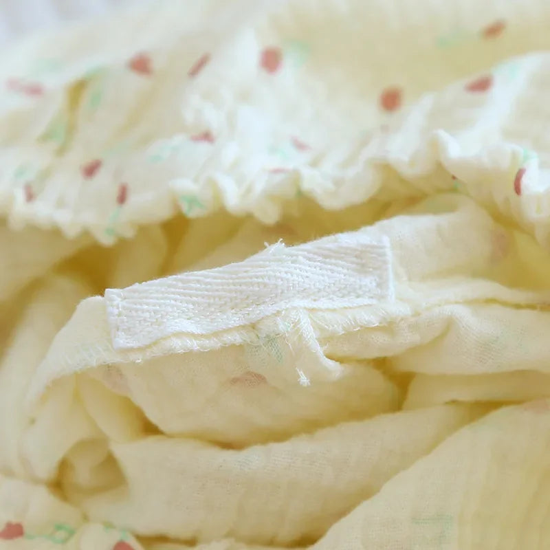 Japanska Kvinno Pyjamasbyxor i 100% Bomull – Stora och Bekväma för Vår/Sommar