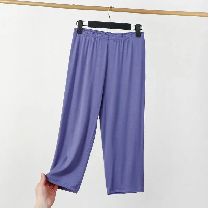 Pantalons de pyjama pour femmes - pantalons 3/4 décontractés pour l'été