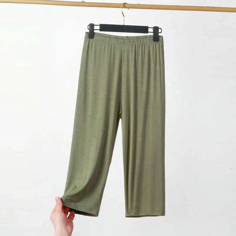 Pantalons de pyjama pour femmes - pantalons 3/4 décontractés pour l'été