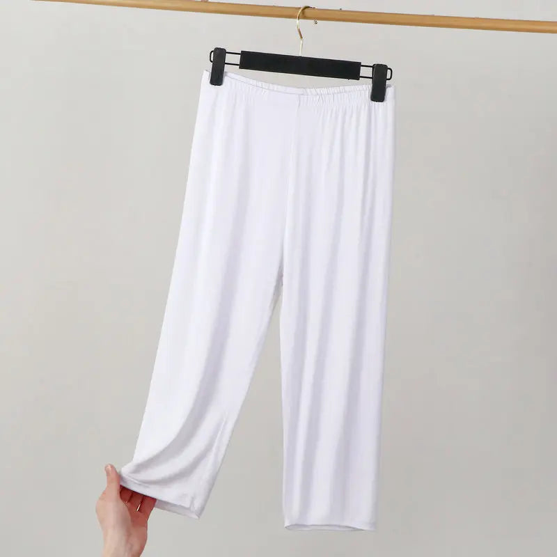 Pantalons de pyjama pour femmes - pantalons 3/4 décontractés pour l'été